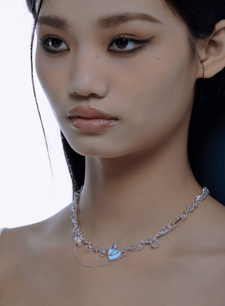 NboStore Zirconia Daisy couple Necklace