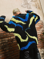S45 Mink Color Block Knit Sweater