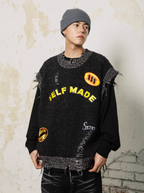 S45 Octopus Destruction Mixed Knit Vest