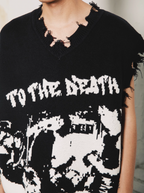 S45 Portrait Rock Destruction Knit Vest