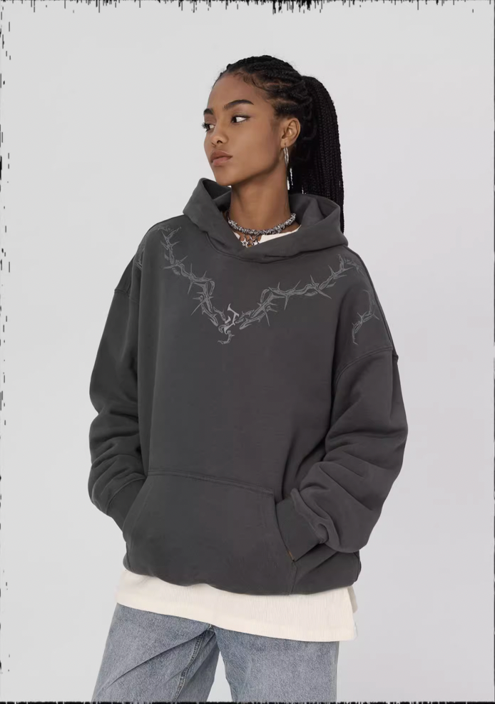 JHYQ Glue Crack Printing Hoodie