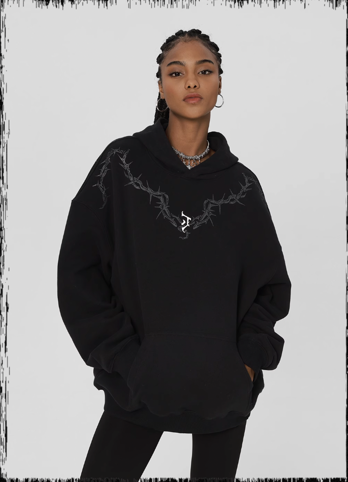 JHYQ Glue Crack Printing Hoodie