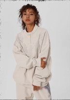 JHYQ Screen Printed Half Zip Sweatshirt
