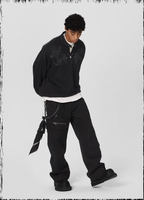 JHYQ Screen Printed Half Zip Sweatshirt