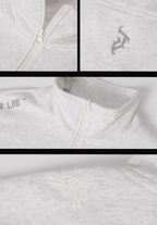 JHYQ 3D Embroidery Half Zip Sweatshirt