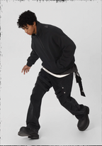 JHYQ 3D Embroidery Half Zip Sweatshirt