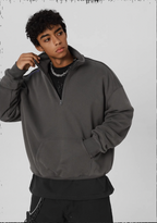 JHYQ 3D Embroidery Half Zip Sweatshirt