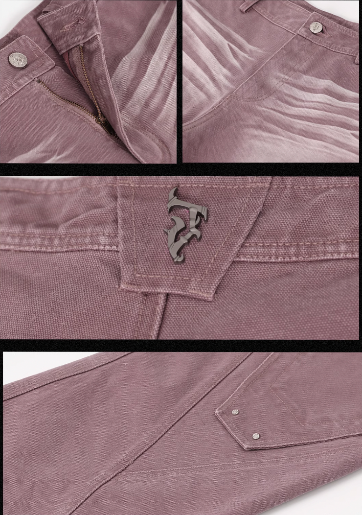 JHYQ Sand Washed Gradient Denim Jeans