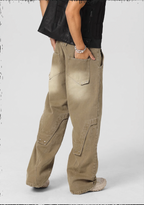 JHYQ Sand Washed Gradient Denim Jeans