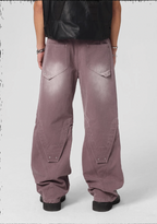 JHYQ Sand Washed Gradient Denim Jeans