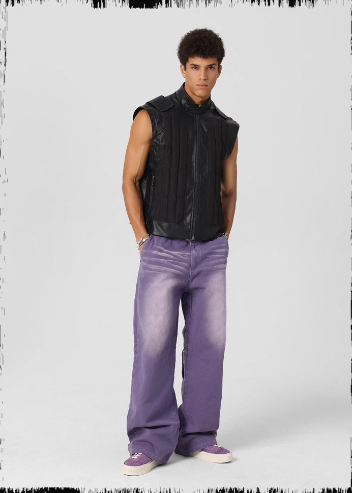 JHYQ Sand Washed Gradient Denim Jeans