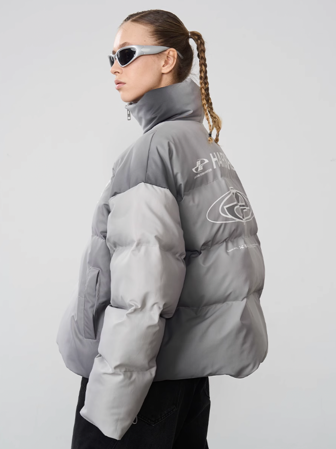 Harsh and Cruel Dynamic Logo Printed Loose Jacket