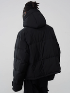 Harsh and Cruel Embroidered Logo Loose Sleeves Down Jacket