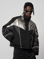 Harsh and Cruel Patchwork Embroidered Racing Down Jacket