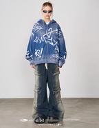 Harsh and Cruel Spray Paint Washed Hoodie