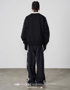 Harsh and Cruel Embroidered Logo Round Neck Sweater