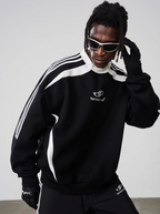 Harsh and Cruel Embroidered Logo Round Neck Sweater