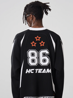 Harsh and Cruel Contrast Splicing Jersey Knit Sweater