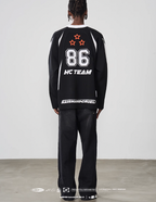 Harsh and Cruel Contrast Splicing Jersey Knit Sweater