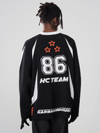 Harsh and Cruel Contrast Splicing Jersey Knit Sweater