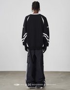 Harsh and Cruel Contrast Racing Knitted Sweater