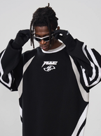 Harsh and Cruel Contrast Racing Knitted Sweater