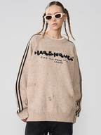 Harsh and Cruel Embroidered Knit Logo Sweater