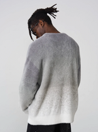 Harsh and Cruel Embroidered Logo Gradient Knit Sweater