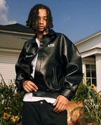 AFGK Basic Logo All Leather Jacket
