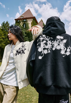 MEDM Daisy Embroidery Varsity Jacket