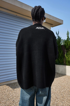 MEDM V Neck Embroidered Knit Cardigan