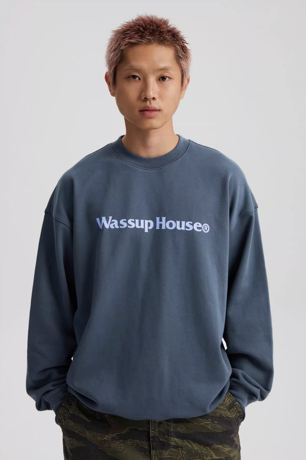 Wassup House Basic Printing Logo Sweatshirt