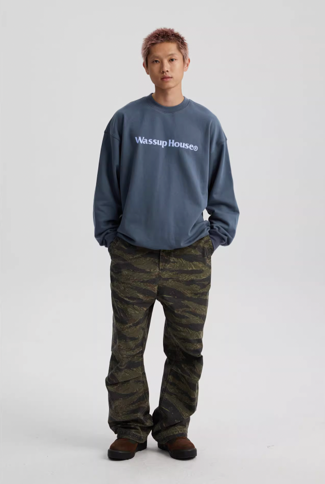 Wassup House Basic Printing Logo Sweatshirt
