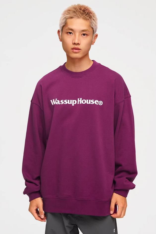 Wassup House Basic Printing Logo Sweatshirt