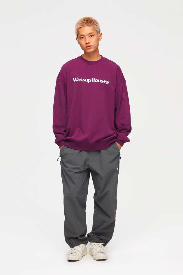 Wassup House Basic Printing Logo Sweatshirt