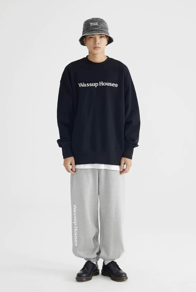 Wassup House Basic Printing Logo Sweatshirt