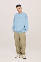 Wassup House 3D Embroidery Basic Logo Sweatshirt