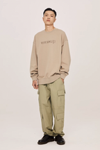 Wassup House 3D Embroidery Basic Logo Sweatshirt