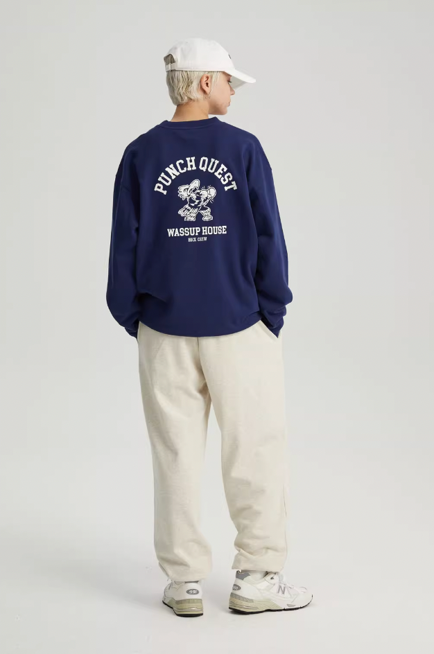Wassup House Eagle Boxer Printing Sweatshirt