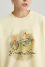 Wassup House Mermaid Tale Printed Sweatshirt