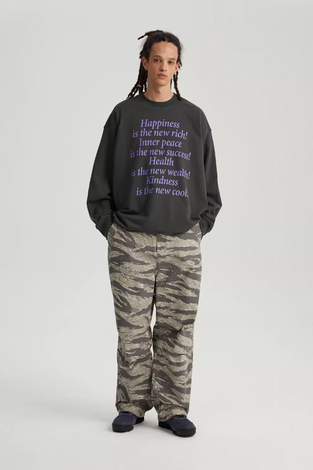 Wassup House Slogan Printing Sweatshirt