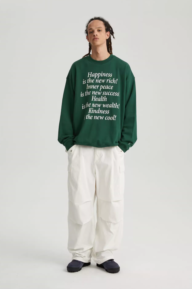 Wassup House Slogan Printing Sweatshirt