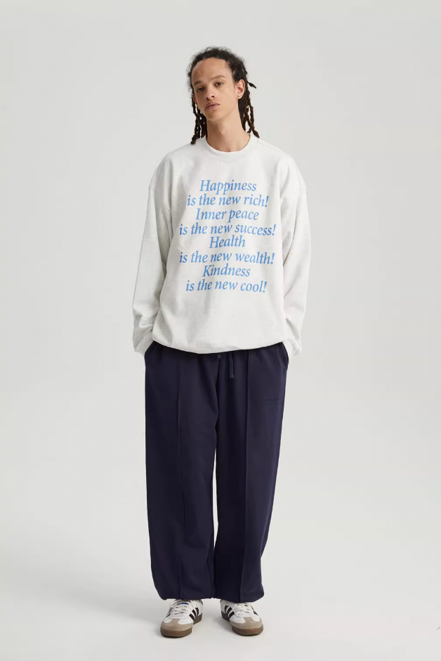 Wassup House Slogan Printing Sweatshirt
