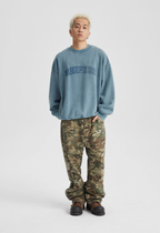 Wassup House Heavy Washing Destruction Patch Embroidery Sweatshirt