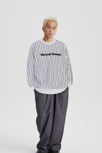 Wassup House Stripes Basic Logo Sweatshirt