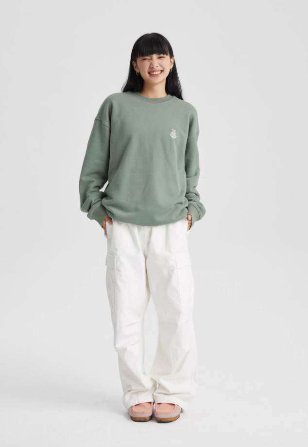 Wassup House Earth Planting Printed Embroidery Sweatshirt
