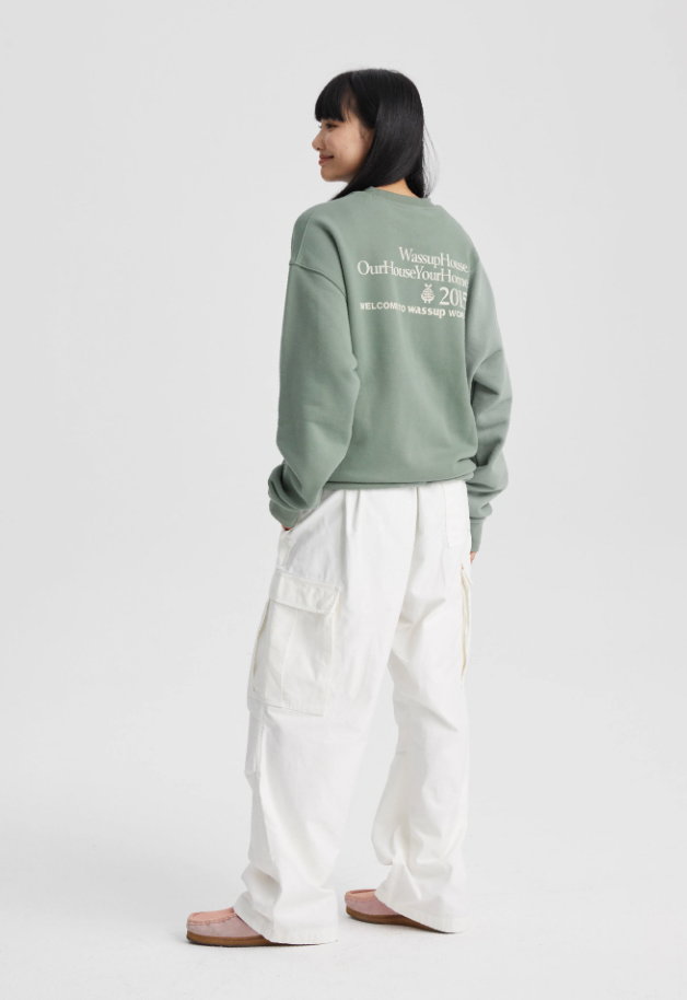 Wassup House Earth Planting Printed Embroidery Sweatshirt