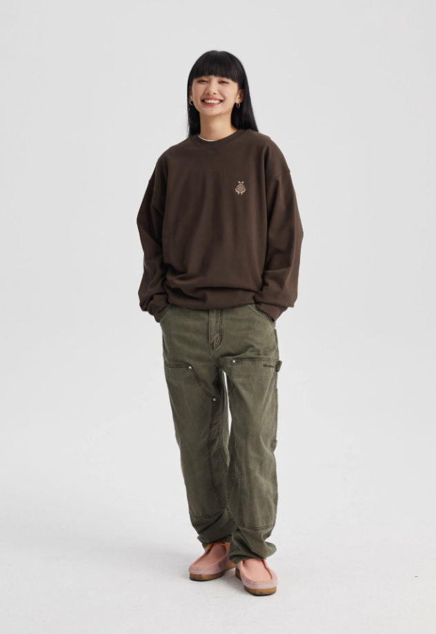 Wassup House Earth Planting Printed Embroidery Sweatshirt