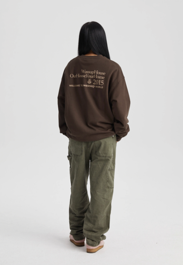 Wassup House Earth Planting Printed Embroidery Sweatshirt