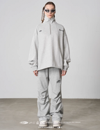 Harsh and Cruel Half Zip Stitched Pullover Sweatshirt